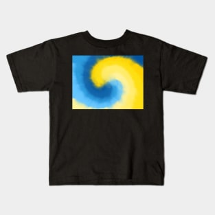 Delaware Tie Dye - Blue Gold Kids T-Shirt